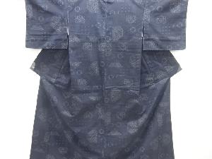 未使用品　華紋織り出し手織り紬着物